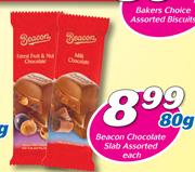 Beacon Chocolate Slab Assorted-80g Each