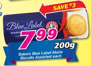 Bakers Blue Label Marie Biscuits Assorted-200g Each