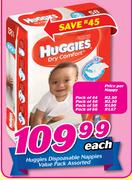 Huggies Disposable Nappies Value Pack-Each