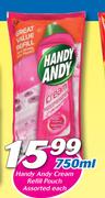 Handy Andy Cream Refill Pouch-750ml