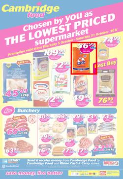 Cambridge Food Zululand : The Lowest Priced Supermarket (5 Oct - 21 Oct 2017), page 1