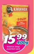 Knorrox Soup Assorted-400g Each