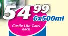 Castle Lite Cans-6 x 500ml Each