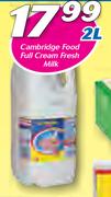 Cambridge Food Full Cream Fresh Milk-2Ltr