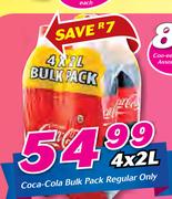 Coca Cola Bulk Pack Regular Only-4 x 2Ltr