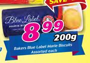 Bakers Blue Label Marie Biscuits Assorted-200g Each
