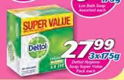 Dettol Hygiene Soap Super Value Pack-3 x 175g Each