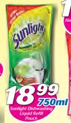 Sunlight Dishwashing Liquid Refill Pouch-750ml