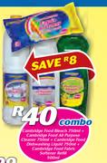 Cambridge Food Bleach-750ml + Cambridge Food All Purpose Cleaner-750ml 
