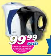 Sunbeam Automatic Kettle Black/White SAK-201-Each
