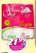 Swan Soft Luxury 2 Ply Mini Toilet Tissue-9's