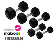 [GAME]-Trojan Rubber Coated Hex Dumbbell 5Kg