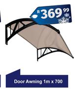 Door Awning 1m x 700