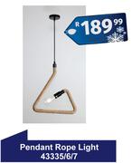 Pendant Rope Light 43335/6/7