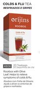 Orijins Rooibos Colds & Flu Tea 20 Teabags 4806-Each