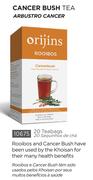 Orijins Rooibos Cancer Bush Tea 20 Teabags 10675-Each