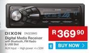 Dixon Digital Media Receiver With Bluetooth, FM Radio & USB Slot DN3238M3