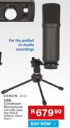 Dixon USB Condenser Microphone With USB Cable, Pop Filter & Tabletop Tripod Stand UM-20
