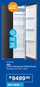Dixon 408L 2 Door Refigerator Glass Doors DFR530SK