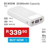 Dixon 20000 Mah Fast Charging Power Banks With Dual 2.1A USB Outputs T42