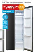 Dixon 408L 2 Door Side By Side Refrigerator (Glass Doors) DFR530SK