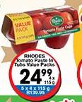 Rhodes Tomato Paste In Tubs Value Pack-4x115g