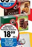 Bakers Choc Kits Or Romany Creams-200g Each
