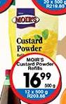 Moir's Custard Powder Refills-500g Each