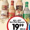 All Joy Veri Peri Sauces-250ml Each