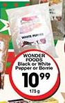 Wonder Foods Black Or White Peppers-175g Each