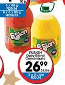 Fusion Dairy Blend Concentrate-5Ltr Each
