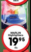 Marlin Highlighters-4's Pack