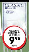 Classic Showfile A4 30 Pockets-Each