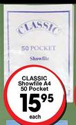 Classic Showfile A4 50 Pockets-Each