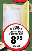 Best Plastics Lunch Box + Bottle Set-Per Set