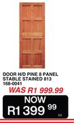 Door H/D Pine 8 Panel Stable Stained 813 168-0041