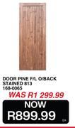 Door Pine F/L O/Back Stained 813 168-0065