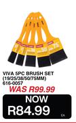 Hamilton's Viva 5PC Brush Set (19/25/38/50/75MM) 616-0057