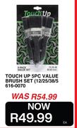 Touch Up 5 PC Value Brush Set (12/25/38/5) 616-0070
