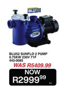 Blu52 Sunflo 2 Pump 0.75KW 230V 71F 442-0085