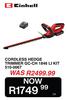 Einhell Cordless Hedge Trimmer GC-CH 1846 Li Kit 510-0067