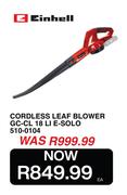 Einhell Cordless Leaf Blower GC-CL 18 Li E-Solo 510-0104