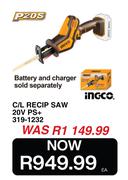 Ingco C/L Recip Saw 20V PS+ 319-1232