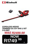 Einhell Cordless Hedge Trimmer GC-CH 1846 Li Kit 510-0067