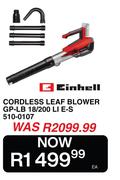 Einhell Cordless Leaf Blower GP-LB 18/200 Li E-S 510-0107