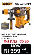 Ingco Drill Rotary Hammer 1500W 32mm (1-1/4") PA6 BMC 319-1240