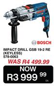 Bosch Impact Drill GSB 19-2 RE Keyless 578-0063