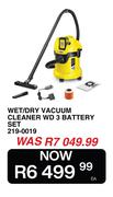 Karcher Wet/Dry Vacuum Cleaner WD 3 Battery Set 219-0019