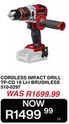 Einhell Cordless Impact Drill TP-CS 18 Li-I Brushless 510-0297