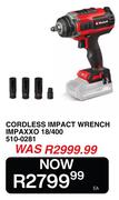 Einhell Cordless Impact Wrench IMPAXXO 18/400 510-0281